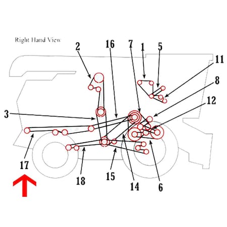 Aftermarket H79789 Rear Straw Chopper VBelt Fits John Deere Combine 6600 7700 COB40-0817